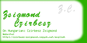 zsigmond czirbesz business card